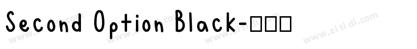 Second Option Black字体转换